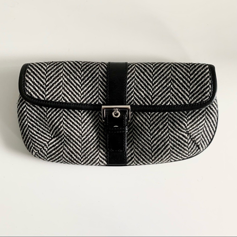 *SOLD* Tweed fabric clutch/wristlet
